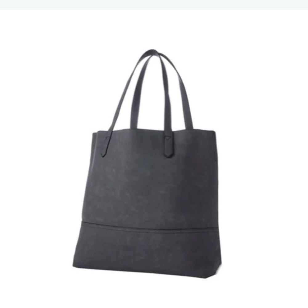 K Carroll Elegant Black Tote Bag Faux Suede NWT